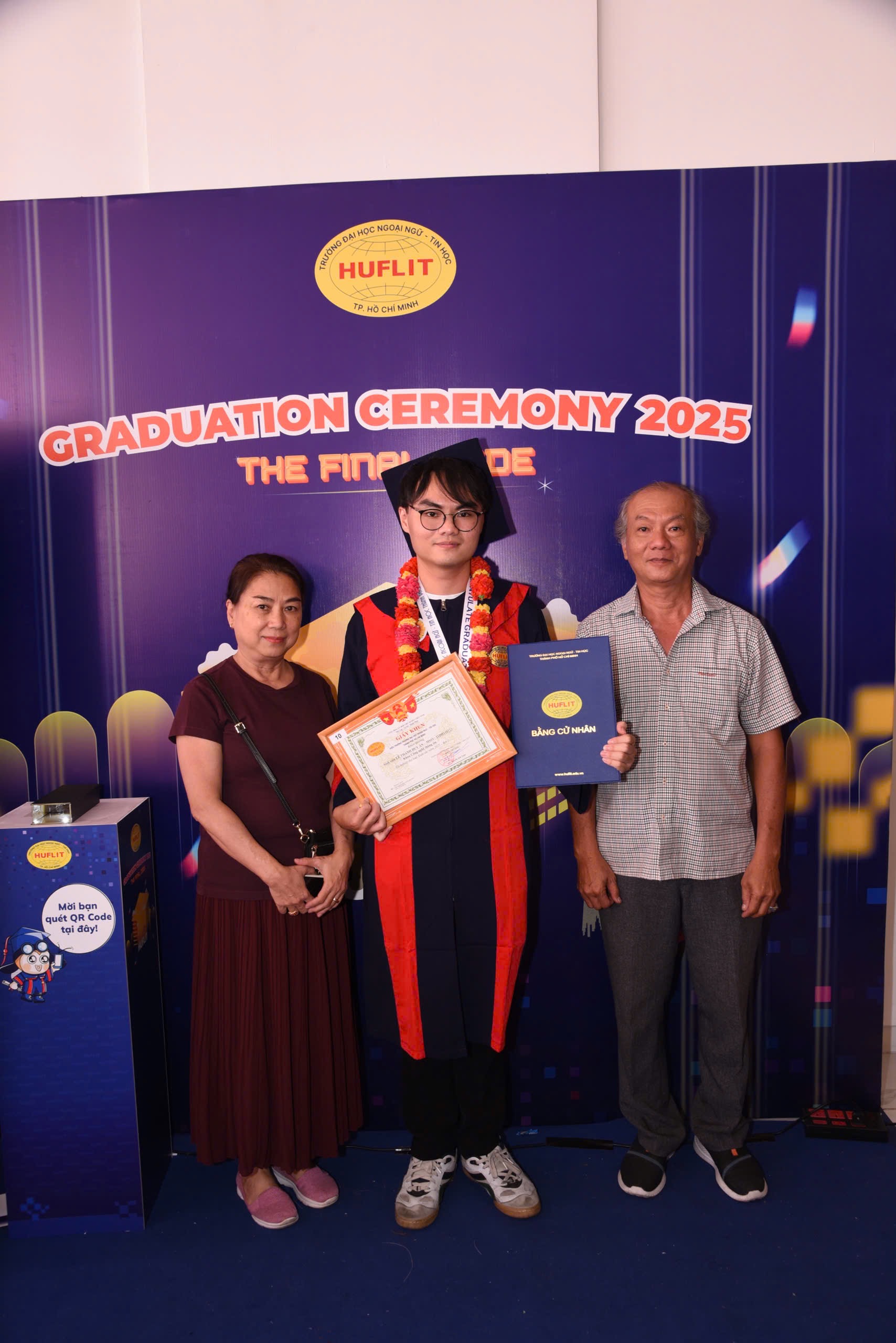 Graduation from HUFLIT with a Bachelor's Degree in Information Technology image 1