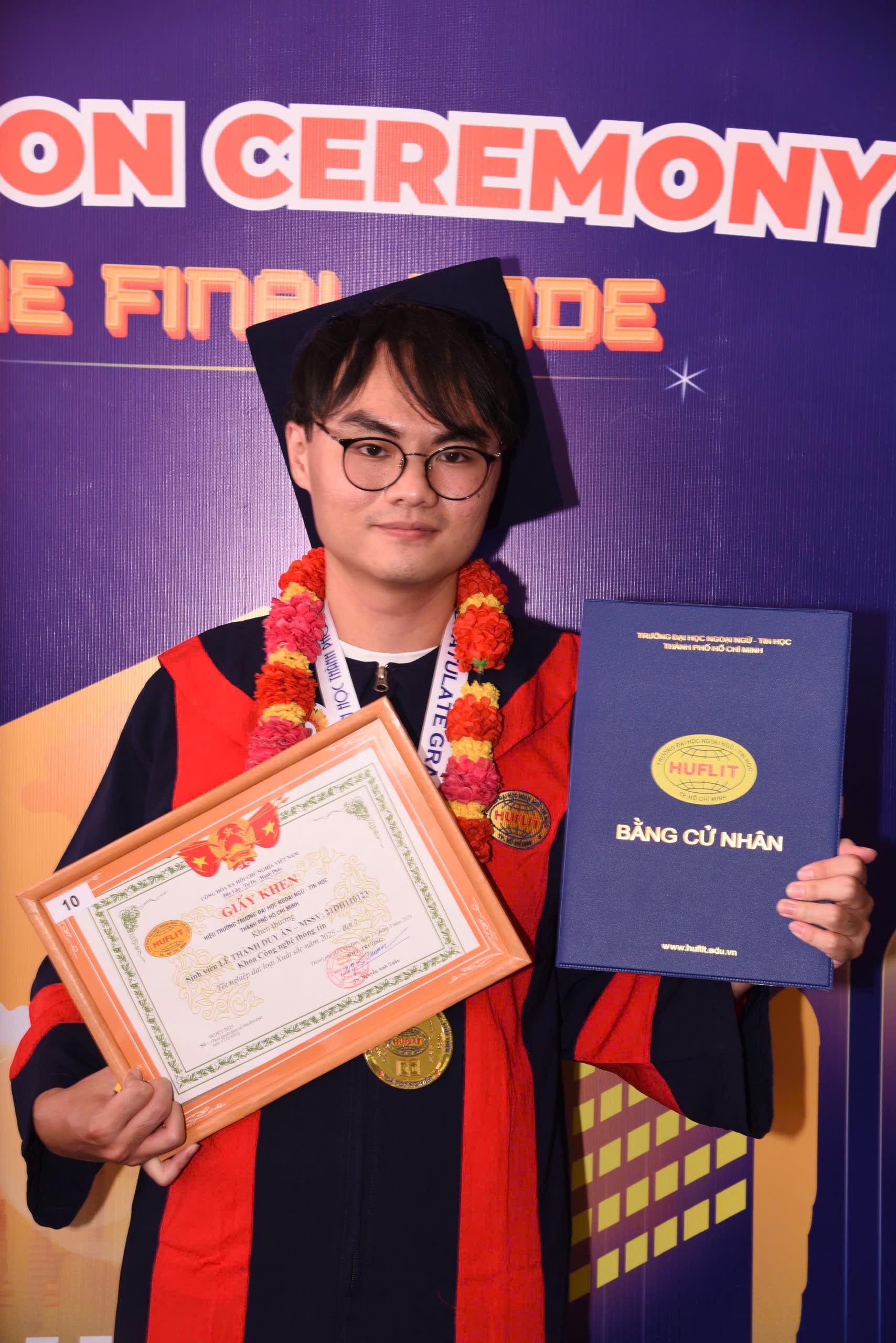 Graduation from HUFLIT with a Bachelor's Degree in Information Technology image 2